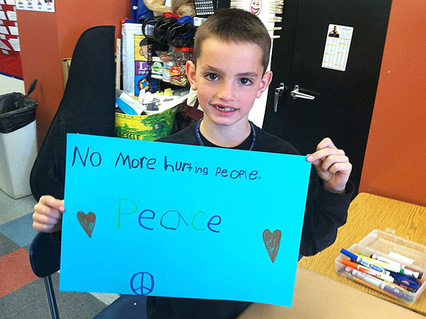 Martin Richard, Peace, Boston, OM by Miquette, Miquette Bishop, Saunderstown, Rhode Island